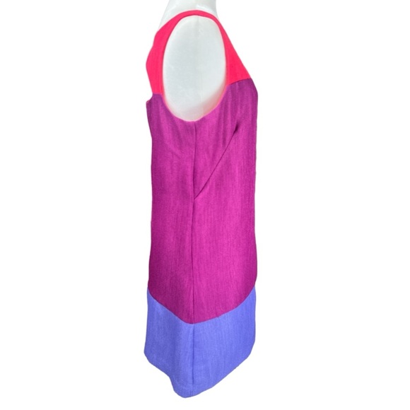 Isabel & Nina Colorblock Sleeveless Summer Knee Length Tweed Shift Dress - Picture 5 of 7